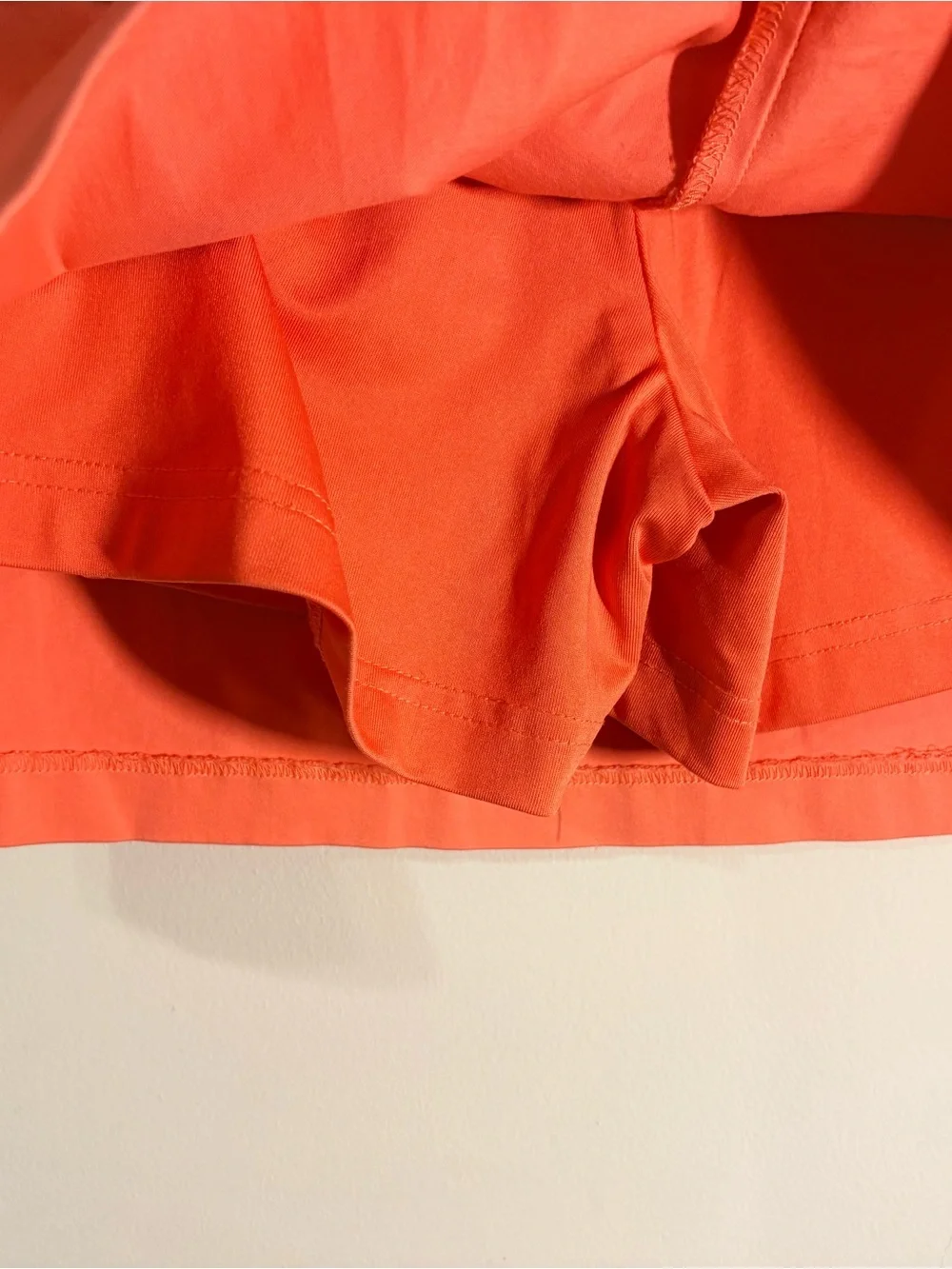 Lady Hagen Coral-Orange Mini Skirt